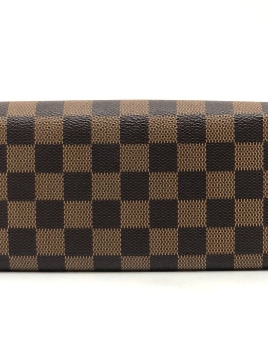 Louis Vuitton Long Wallet Portefeuille Sarah Damier Canvas Ebene Brown - Picture 2 of 9
